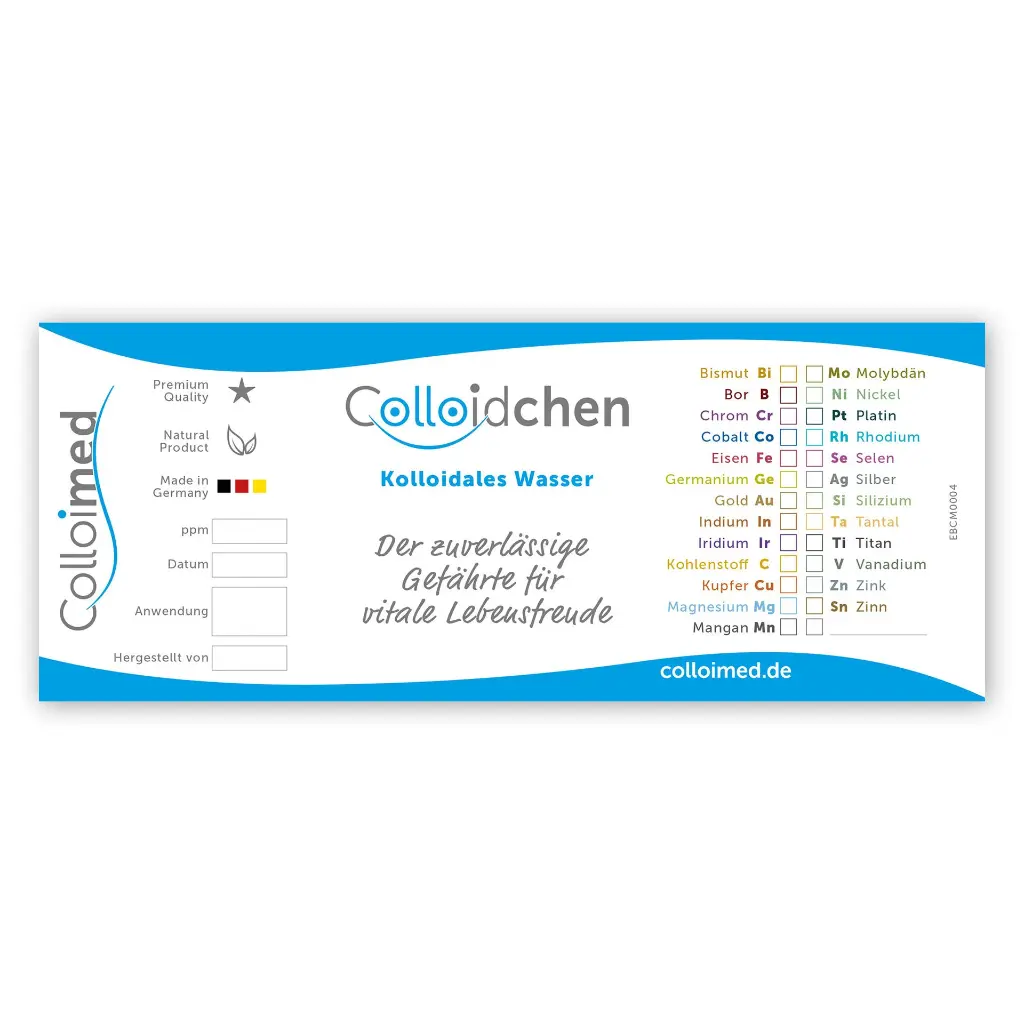 Braunglasflasche 500ml mit Kapsel - Colloidchen - Der zuverlässige Gefährte