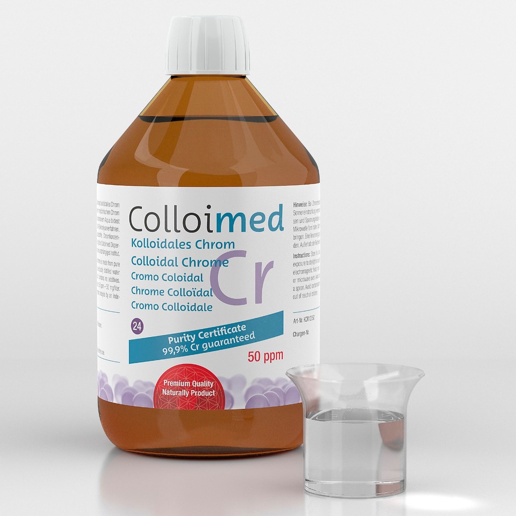 Colloimed Kolloidales Chrom 50 ppm – 500 ml | Cr 99,9 %