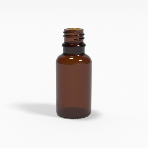 [BGF0021] Braunglasflasche 20ml DIN18 - für Kolloide & Öle
